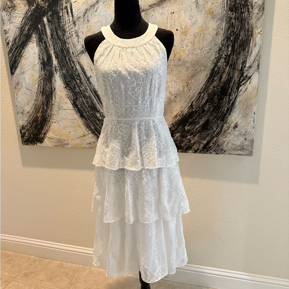 Tommy Hilfiger Classic White Tiered Dress